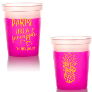 Embrace the Tropical Spirit with the Party Like a Pineapple Cup. Featuring a lively phrase on one side and a stunning pineapple graphic on the other, this cup captures the hashtagable insta worthy motto, “Be a pineapple. Stand tall, wear a crown and be sweet on the inside.” Perfect for those who bring a touch of vibrant charm to every celebration.

