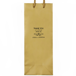 Express heartfelt thanks with the Floral Thank You Wedding Gift Bag, adorned with hand-drawn blooms and a sincere stacked message. This energetic design, featuring the couple's names, offers a sweet token of appreciation for your cherished guests.