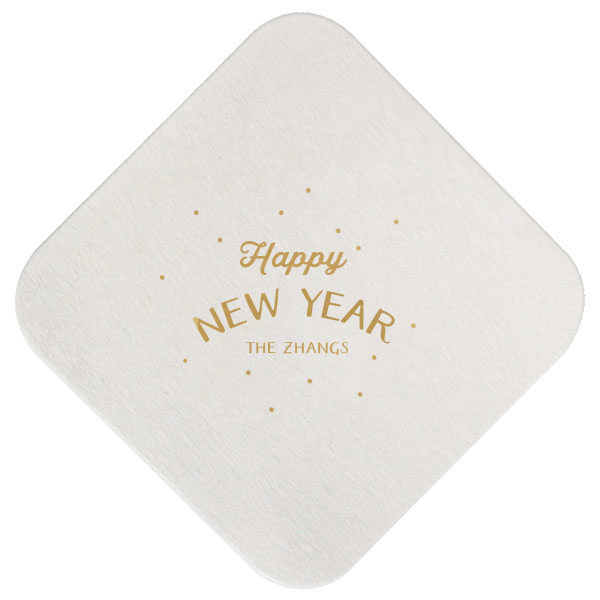 Happy New Year Fireworks Coaster