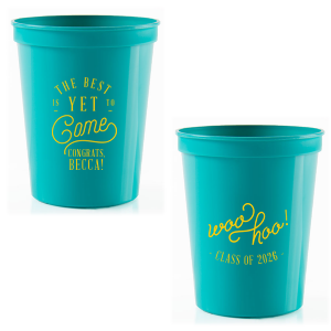 Capturing the excitement of graduation, the Best Graduation Woo Hoo Stadium Cup is a celebration of future prospects. This exuberant design features "The Best is yet to Come," highlighting the promise of the future.  The other side joyfully exclaims "woo hoo" in playful script and elegant flourishes, topped off with the Class Year, symbolizing accomplishment and jubilation. Woo Hoo to the Grad! 