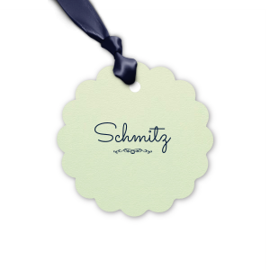 Elevate your gift-giving with the Flourish Last Name Gift Tag, where the family surname is gracefully scripted and underscored by an exquisite flourish. This tag adds a touch of sophistication and bespoke charm to any present.