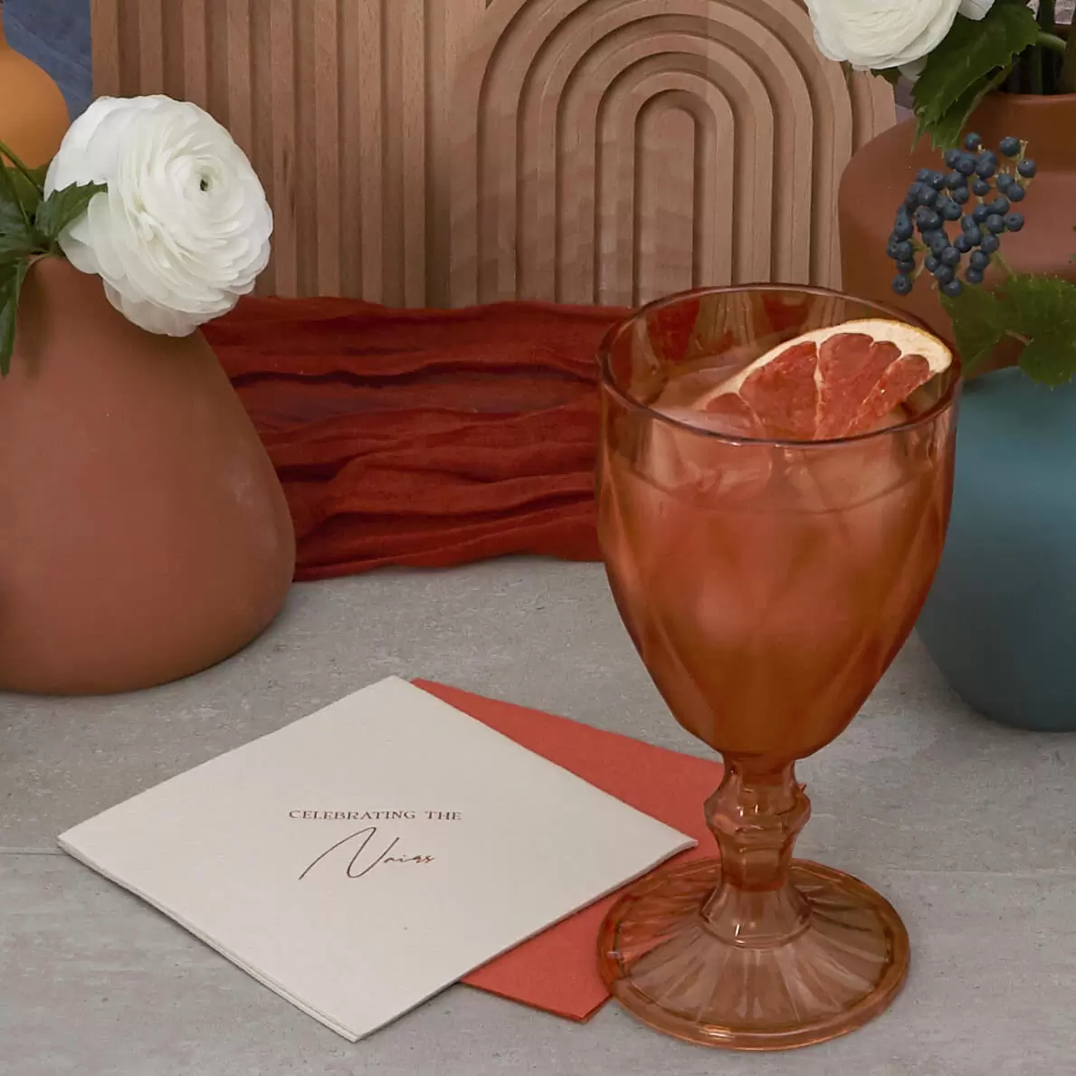 Boho Terracotta Wedding Celebration Napkin