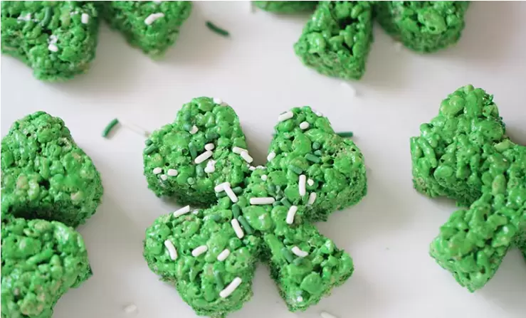 Shamrock Rice Krispie Treats, St. Patrick's Day Treats
