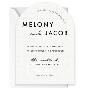 Minimal Wedding Arch Invitation 