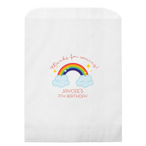 Rainbow Birthday Custom Photo Party Bag