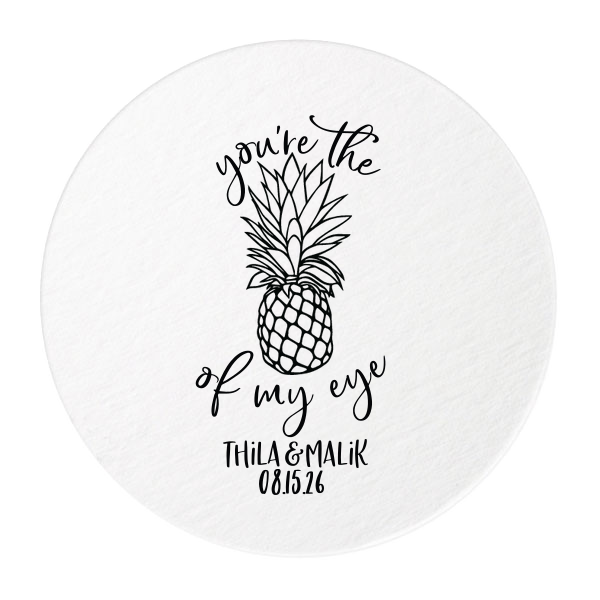 Our custom White Square Coaster with Matte Fuchsia Foil has a Pineapple Tiki graphic and is good for use in Food, Beach/Nautical themed parties and couldn't be more perfect. It's time to show off your impeccable taste.