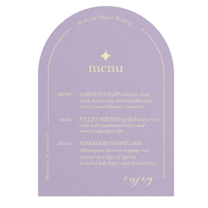 This Elegant Sparkle Minimal Arch Menu can match everyone's vibe and bring this party on another level. It has an amazing graphics including your name on it too. 