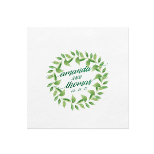 ForYourParty's personalized White Borderless Custom Photo + Foil Cocktail Napkin with Shiny Leaf Foil are a must-have for your next event—whatever the celebration!