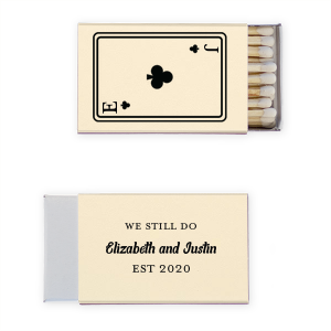 Clubs Playing Card Anniversary Matchbook