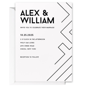 ForYourParty's elegant Lettra Pearl White 110lb Letterpress Invitation with Lettra Envelope with Scarlet Letterpress Ink has a Line Work Maze Invite LP graphic and is good for use in Invitation themed parties and will impress guests like no other. Make this party unforgettable.