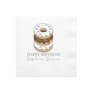 Donut Birthday Custom Photo Napkin