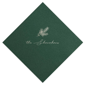 Spruce up your holiday this year with the Fir Family Name Napkin. The high quality napkins is easily personalized with your choice of text and colors, making your next festive function a sure hit!