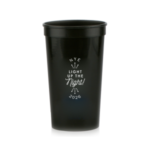 Personalized Gold 16 oz Stadium Cup with Silver Ink Screen Print has a Light the Night graphic and is good for use in Wedding themed parties and will give your party the personalized touch every host desires.