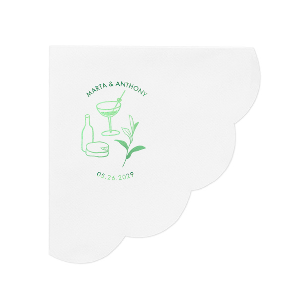 Nosh & Names Scallop Luncheon Napkin
