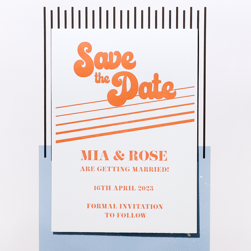 Mod Mediterranean Retro Save the Date