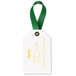 Express your gratitude in style with the Minimal Bridal Shower Chic Bottle Tag, showcasing a sleek line drawing of a wine bottle. To the left, personalize with the bride-to-be's name in a contemporary script, and to the right, the simple yet elegant "thanks for coming" in a clean sans serif. The perfect finishing touch for your chic and modern bridal shower favors.