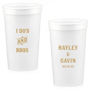 Personalized Plastic Wedding Reception Stadium Cups