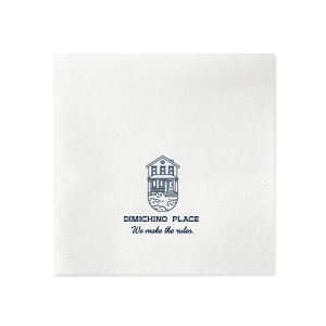 Lay down the law of the land at your housewarming with the Home Rule Maker Napkin, featuring "We make the rules" beneath a minimalistic modern house graphic, with your chosen name or street in a crisp, modern block font. A statement piece for your new home's debut.