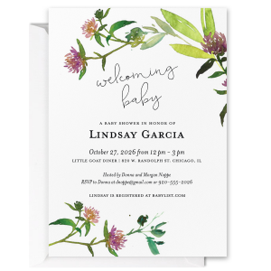 Shower Wild Flower Full Color Invitation