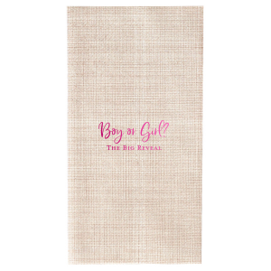 Our custom Powder Blue Cocktail Napkin with Shiny Fuchsia Foil will make your guests swoon. Personalize your party's theme today.