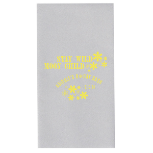 If you are planning a 70s birthday party, these custom napkins are a must. The retro style is perfect for a disco birthday party. Stay wild moon child!