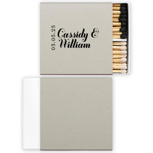 Custom Natural Fog 30 Strike Matchbook with Matte Black Foil will give your party the personalized touch every host desires.