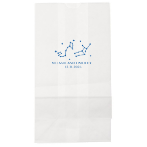 See the stars align with the Written in the Stars Bag. Featuring astrological signs that can be customized, these party bags a prefect to send your guests home with some treats.  Use for wedding favors, birthday sweets, or any other kind of zodiac themed parties.