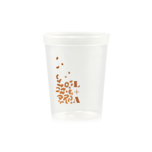 Leopard Pattern Initials Stadium Cup