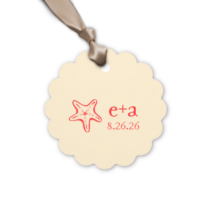 Our beautiful custom Stardream Crystal White Rectangle Gift Tag with Matte Navy Foil has a Starfish graphic and is good for use in Beach/Nautical themed parties and can be personalized to match your party's exact theme and tempo.