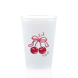 Cherry Bow Initials Cup