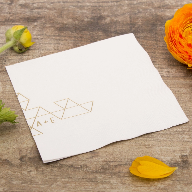 personalized modern monogram cocktail napkins