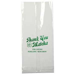 Personalize the Thank You So Matcha Bag for your upcoming event! Whether you are throwing an anniversary party or wedding, this bag is a great way to thank your guests.