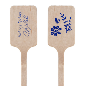 Our beautiful custom Shiny Royal Blue Round Stir Stick with Shiny Royal Blue Foil has a Garden Flower Accent graphic and is good for use in Floral, Accents themed parties and couldn't be more perfect. It's time to show off your impeccable taste.