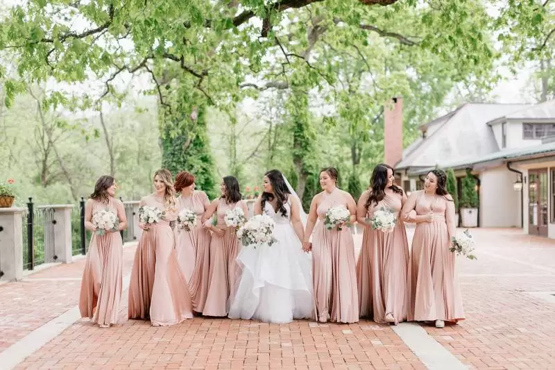 Teresa from Money Can Buy Lipstick and her bridal party