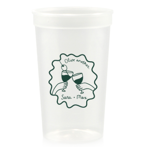 Celebrate one of a kind memories with the Olive Another Cheers Cup! The cheeky yet trendy design features a hand-drawn pair of cheersing glasses within a ribbon frame. Customize the design with your choice of text and foil stamp colors to best match your taste.