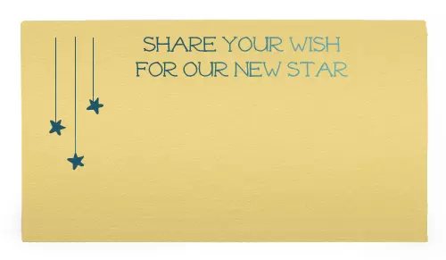 baby shower activity card for special wishes