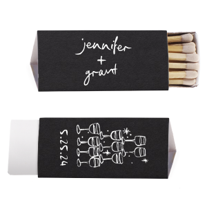 Kitschy Cocktail Hour Toasting Glasses Matches
