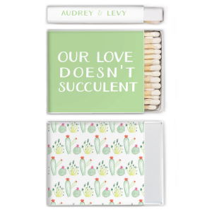 Our personalized White Classic Custom Photo Matchbox with Matte Sage Ink Digital Print Colors and Matte White Ink Digital Print Colors are a must-have for your next event—whatever the celebration!