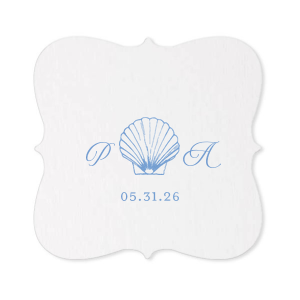 Your next party event will be a hit with the Seashell Monogram Coaster. The design features a beautiful shell flanked by monogram initials. Our customizer makes it easy to personalize the design to best match your unique sense of style.