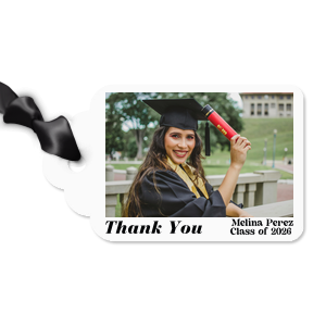 Celebrate your life achievement with the Classic Graduation Custom Photo Gift Tag. Simple and stylish, the customizable gift tag features your personal photo, putting your best foot forward for the future.