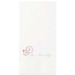 The It's A Love Story Napkin will have your guests saying "Yes!" Commemorating the engagement of Taylor Swift and Travis Kelce, match your own special event with their whirlwind romance. Customize the text and style of napkin to best match your special events unique vibes!