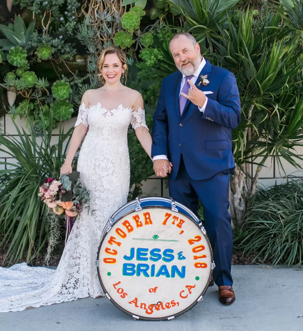 jazz music themed wedding photo