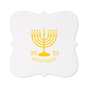 Menorah Hanukkah Coaster