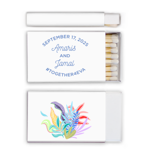Our custom White Square Custom Photo Matchbox with Matte Periwinkle Ink Digital Print Colors and Matte Slate Gray Ink Digital Print Colors will impress guests like no other. Make this party unforgettable.