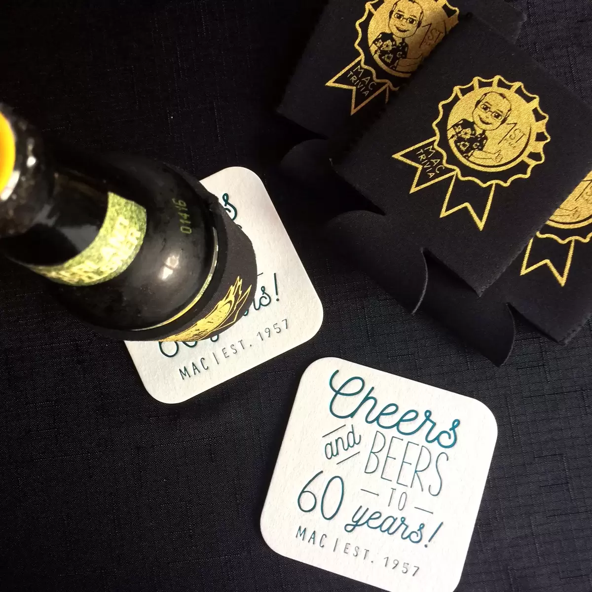 custom koozies and coasters for birthday parties