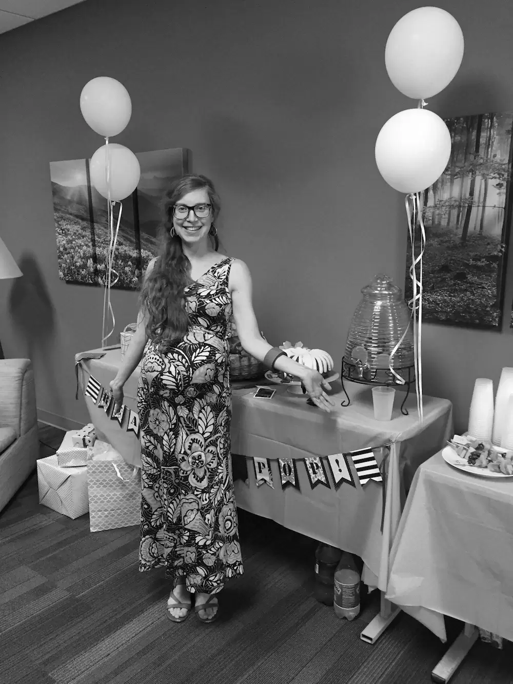 mint and plum baby shower for a baby girl