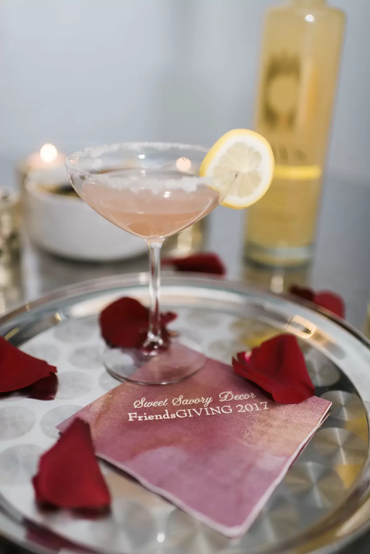 personalized cocktail napkins in watercolor