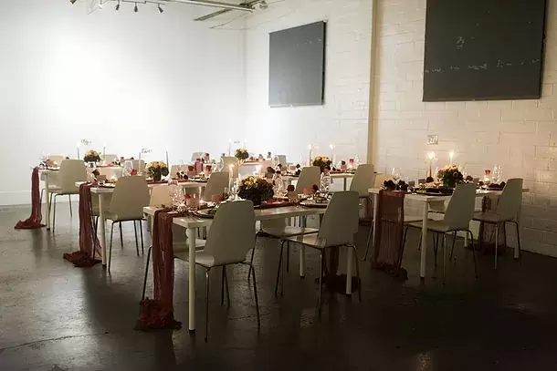 red and maroon party decorations