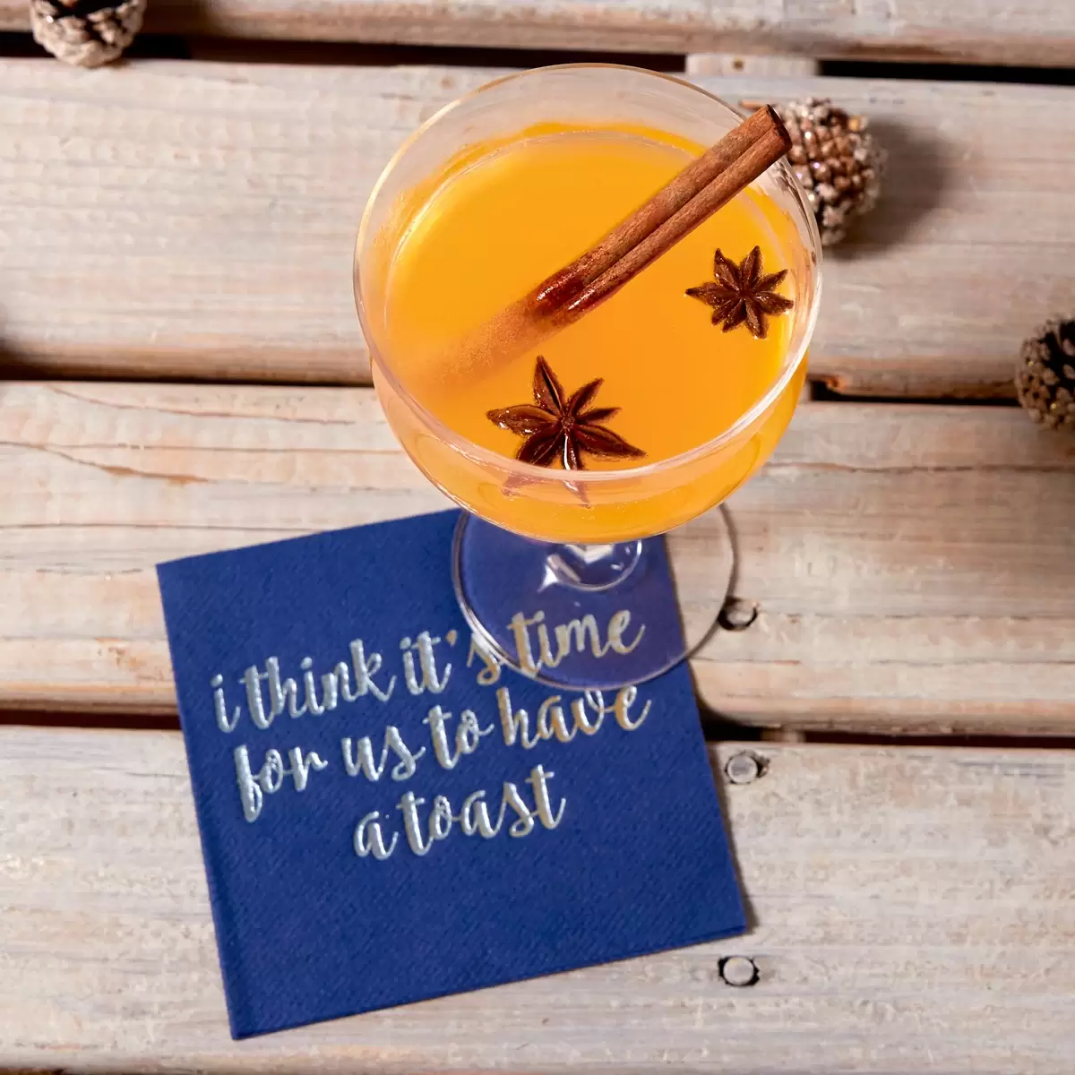 old fashioned recipe with personalized cocktail napkin