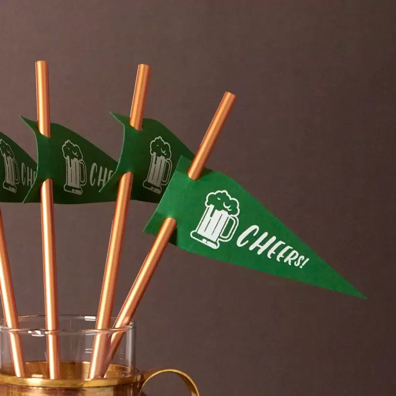 custom printed straw flags